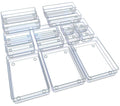 15-Piece Clear Drawer Organiser Trays | Makeup Dividers