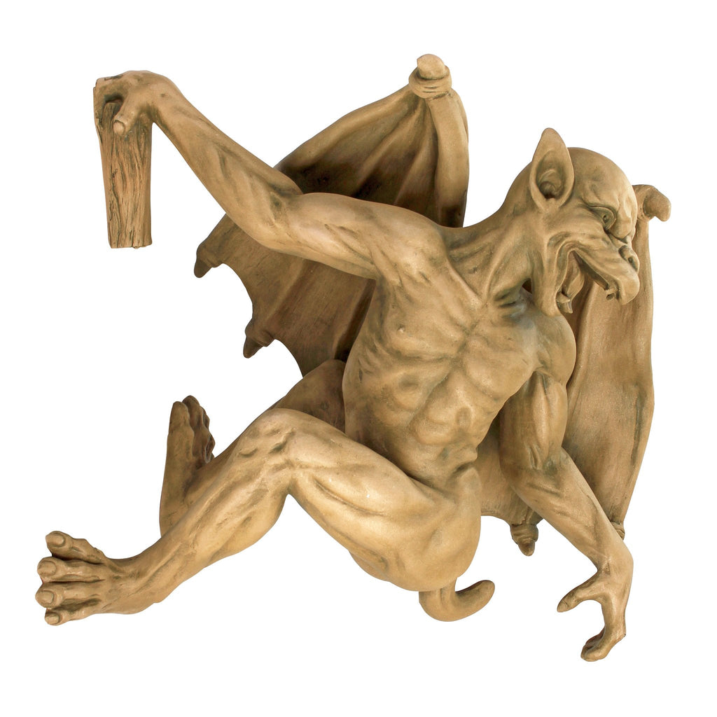 Design Toscano Gaston Gothic Gargoyle Hanging Wall Statue – 33cm Stone