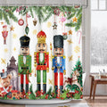 Jolof Store Christmas Nutcracker Shower Curtain | Waterproof Polyester