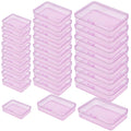 LJY Pink Diamond Art Storage Boxes, 28 Pack, 3 Mixed Sizes