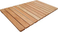 Castelmerlino Larch Wood Non-Slip Shower Platform Mat - 105 x 62 cm