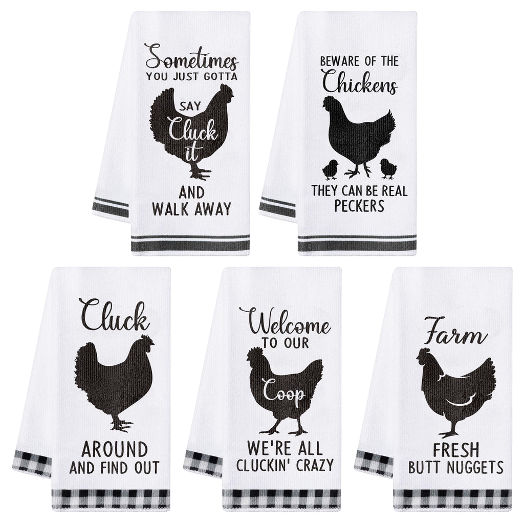 R HORSE 5Pcs Kitchen Dish Towels - Funny Dishcloths Gift, Absorbent - image 1