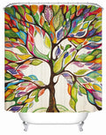 Waterproof Polyester Shower Curtain – Anti-Mould Tree Design