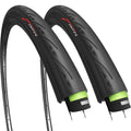 Fincci 700x25c Road Bike Tyres - Pair 3mm Puncture Protection 60 TPI