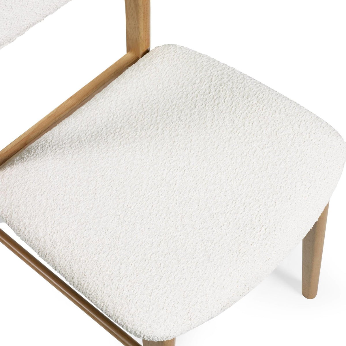 Julian Bowen Theia Dining Chairs, Set of 2, White Bouclé - H85 x D52cm - image 5