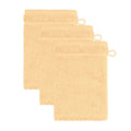 frottana Pearl Wash Glove 15x20cm - 100% Cotton, Maize (3-Piece Set)