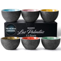 MIAMIO Ceramic Cereal Bowls Set of 6 | 750ml Stackable Soup Bowls