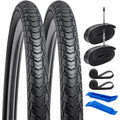 YunSCM 700x35C Road Bike Tyres and Inner Tubes Set - 28 Inch 2-Pack