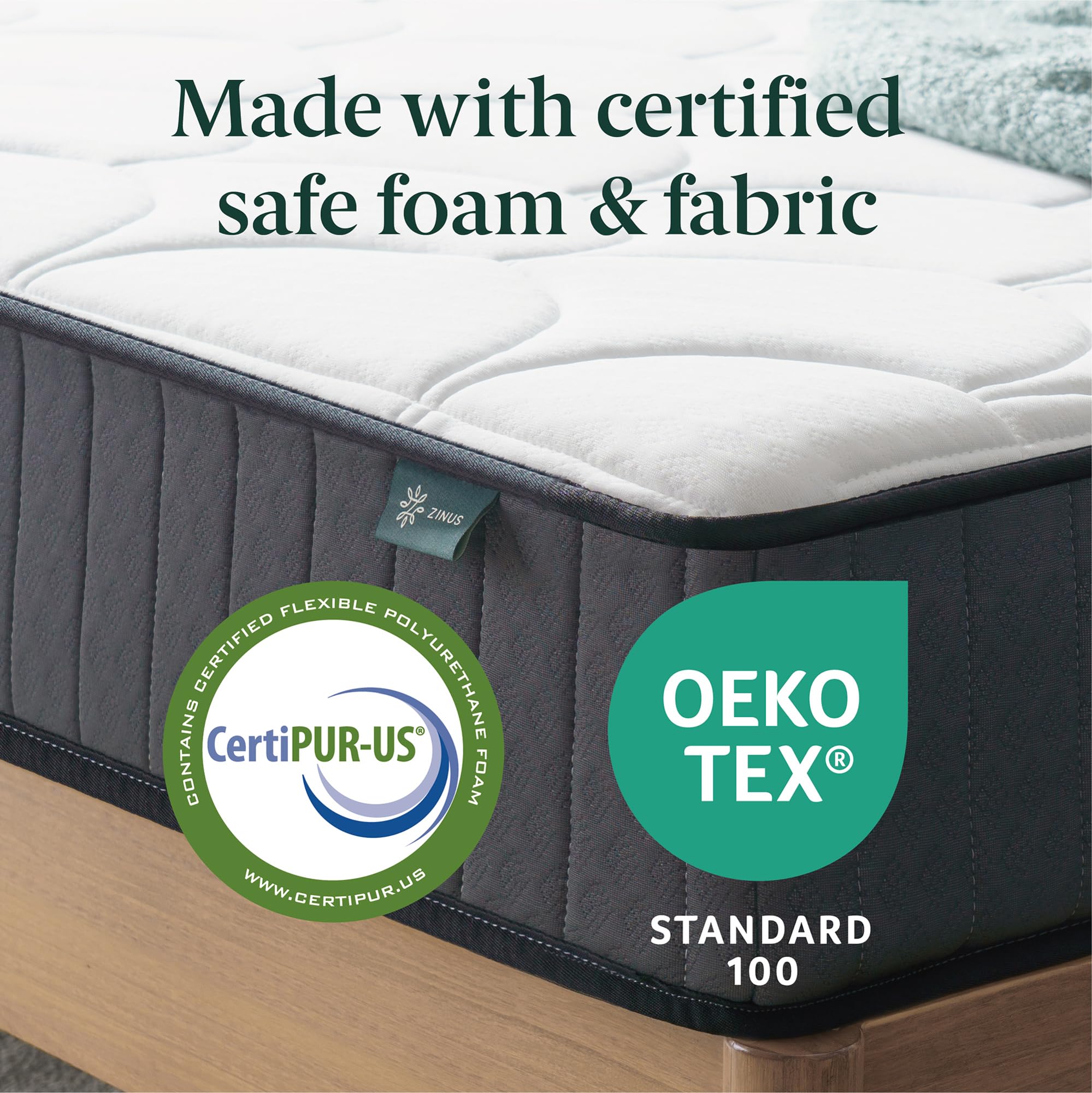 Zinus Single Hybrid Mattress | Pocket Spring & Memory Foam | 90x190cm