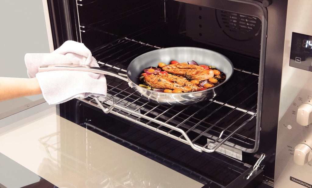 Tramontina Grano Stainless Steel Frying Pan | 26cm Tri-Ply Induction