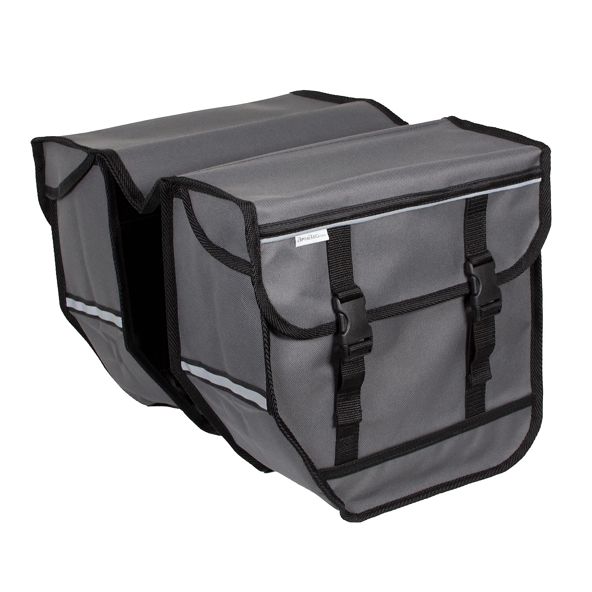 BikyBag Model M Waterproof Bicycle Double Panniers - Grey Rear Rack Bag