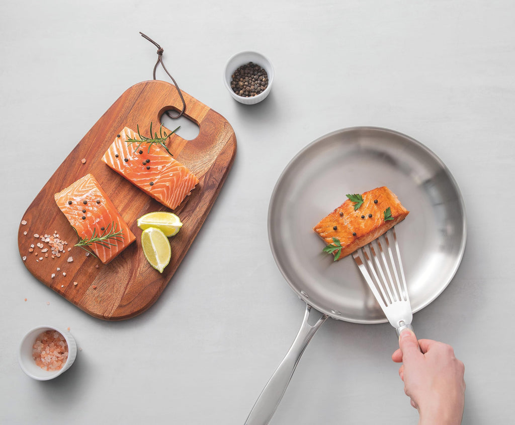 Tramontina Grano Stainless Steel Frying Pan | 26cm Tri-Ply Induction