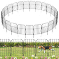 WELDUN Metal Garden Fencing - 25 Pack Decorative Animal Barrier Fence