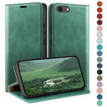 HUOUH iPhone SE 2022/7/8 Wallet Case – RFID Blocking PU Leather Folio
