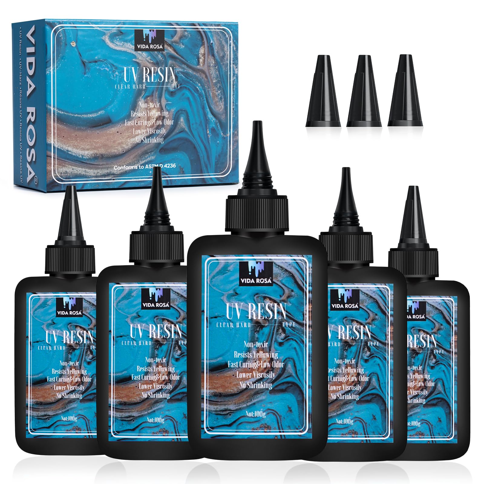 VIDA ROSA 500g UV Resin Kit – Fast Curing Low Viscosity Epoxy for Jewelry