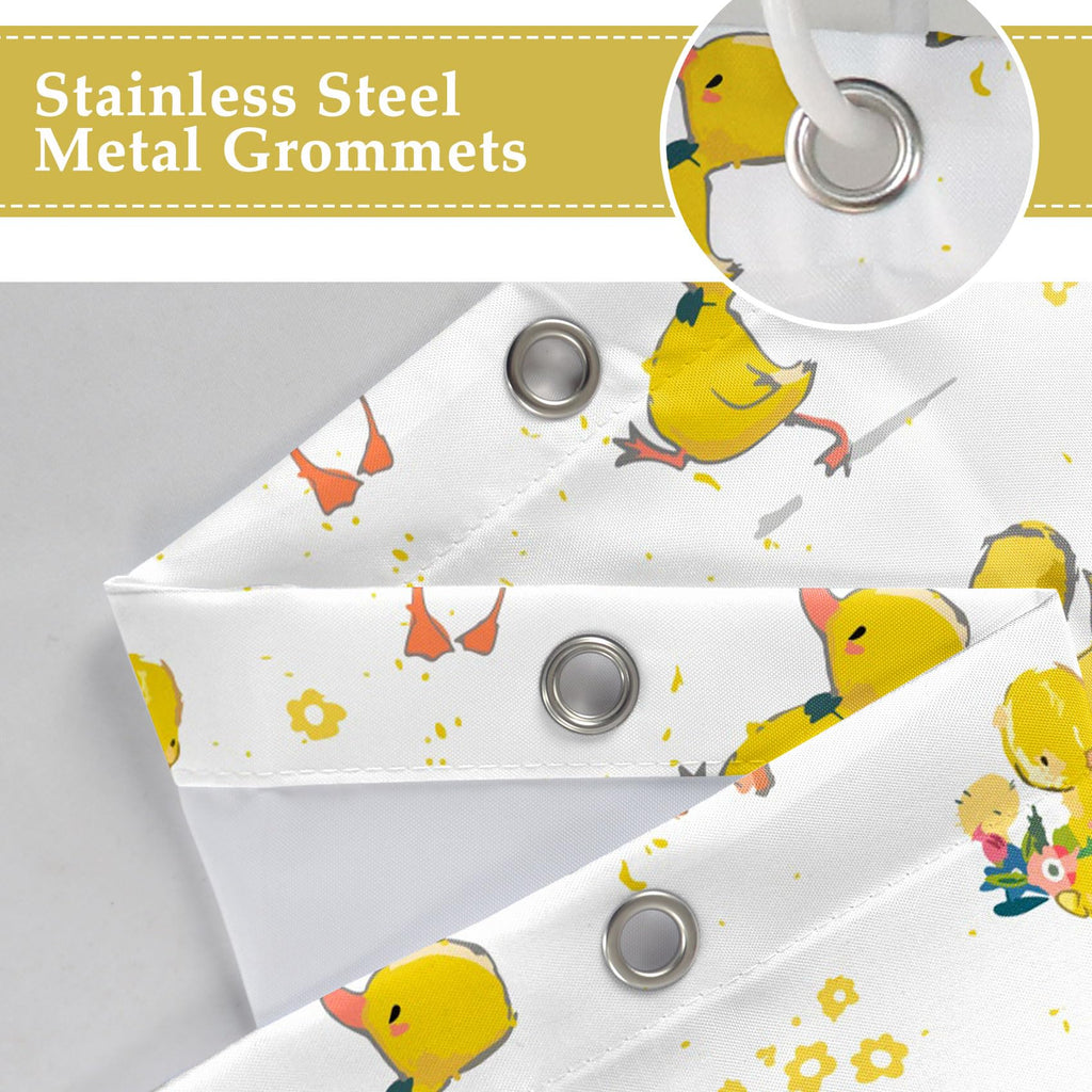 Yellow Duck Shower Curtain with Hook for Bathroom Decorative 71x71inch - image 5