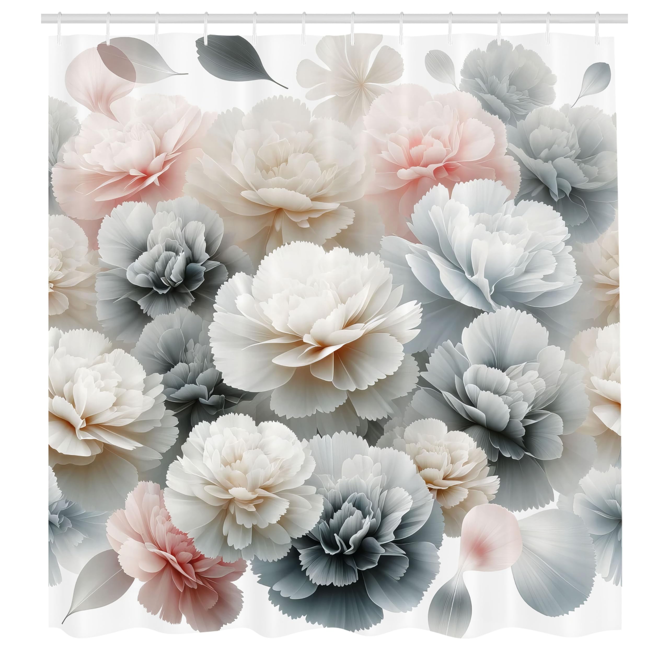 Abakuhaus Carnation Art Shower Curtain | Waterproof Fabric Decor | 175x200cm