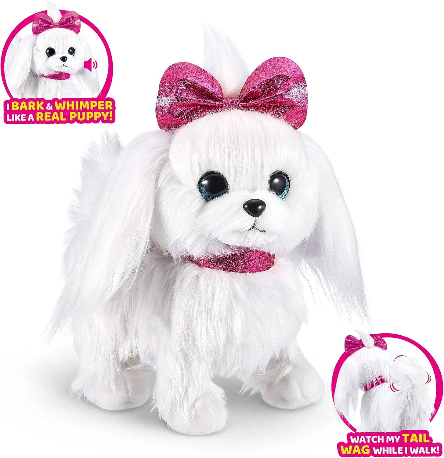 Pets Alive Lil' Paw Paw Walking Puppy – Interactive Maltese Plush Toy