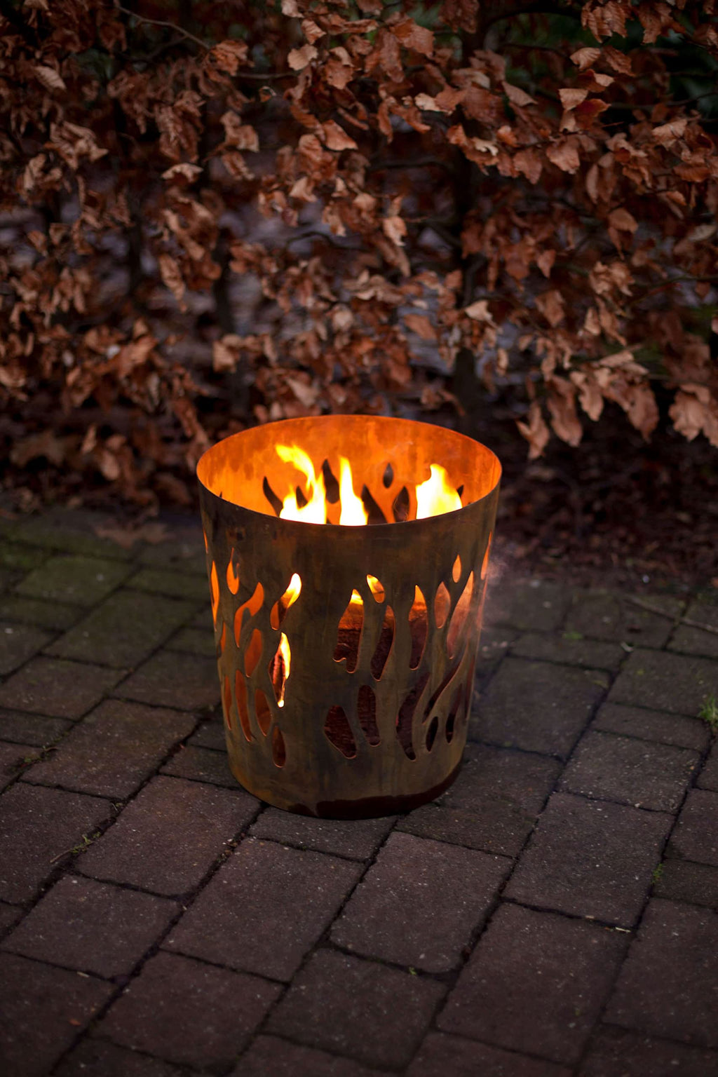 Esschert's Design FF216 Metal Fire Log Burner – Rust Finish Brazier