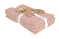 BLUE MOON Organic Cotton Towel Set – 4 Pack Quick-Dry Brick 30x50cm