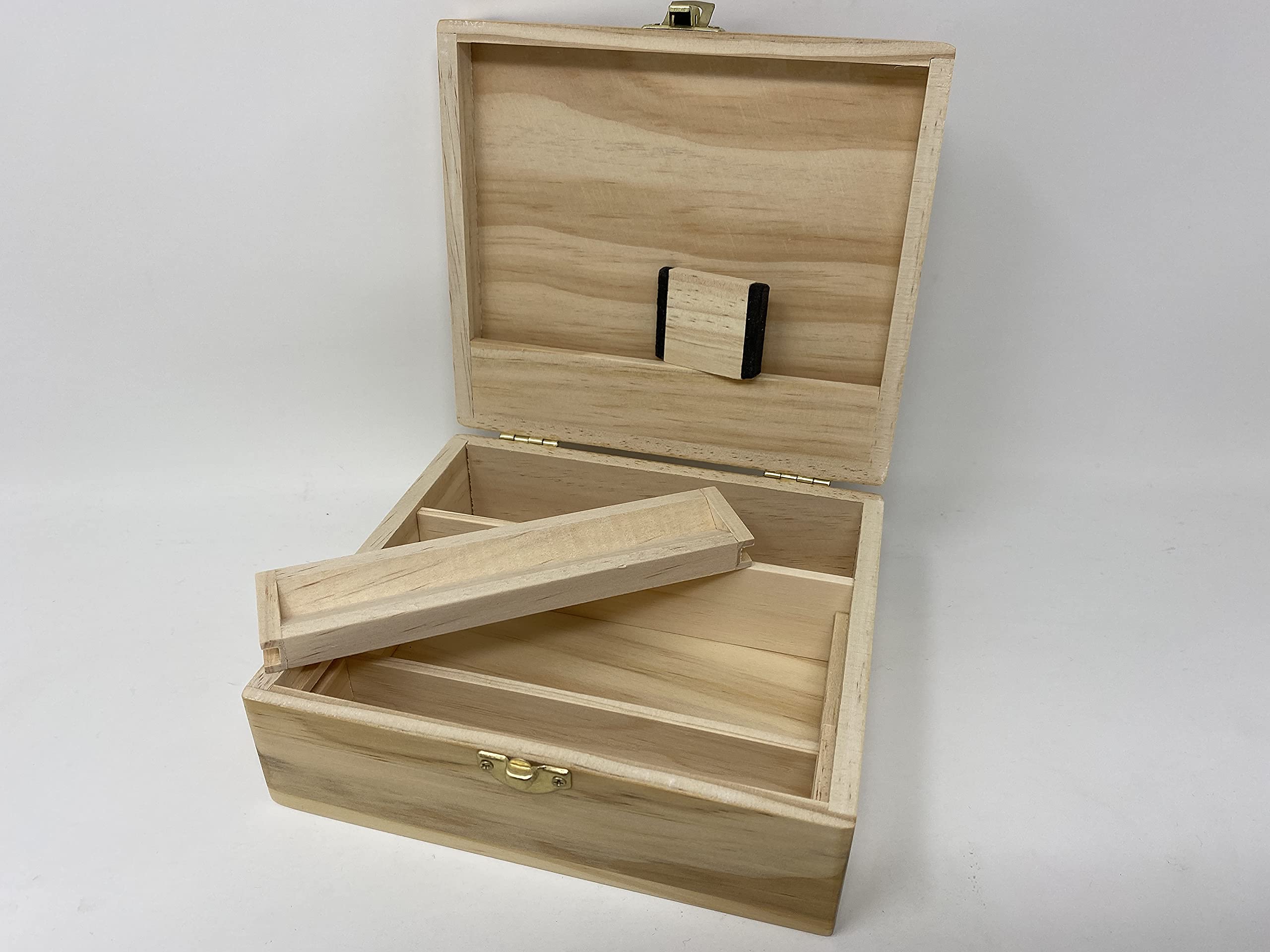 Rizla Wooden Rolling Box Gift Set with RAW Papers and Metal Grinder