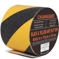 CHUANGSEED Heavy Duty Anti Slip Tape - Yellow & Black Non-Skid 4" x 35Ft