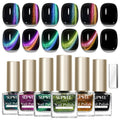 SUPWEE Magnetic Cat Eye Nail Polish Set - 5 Color Quick Dry Lacquer