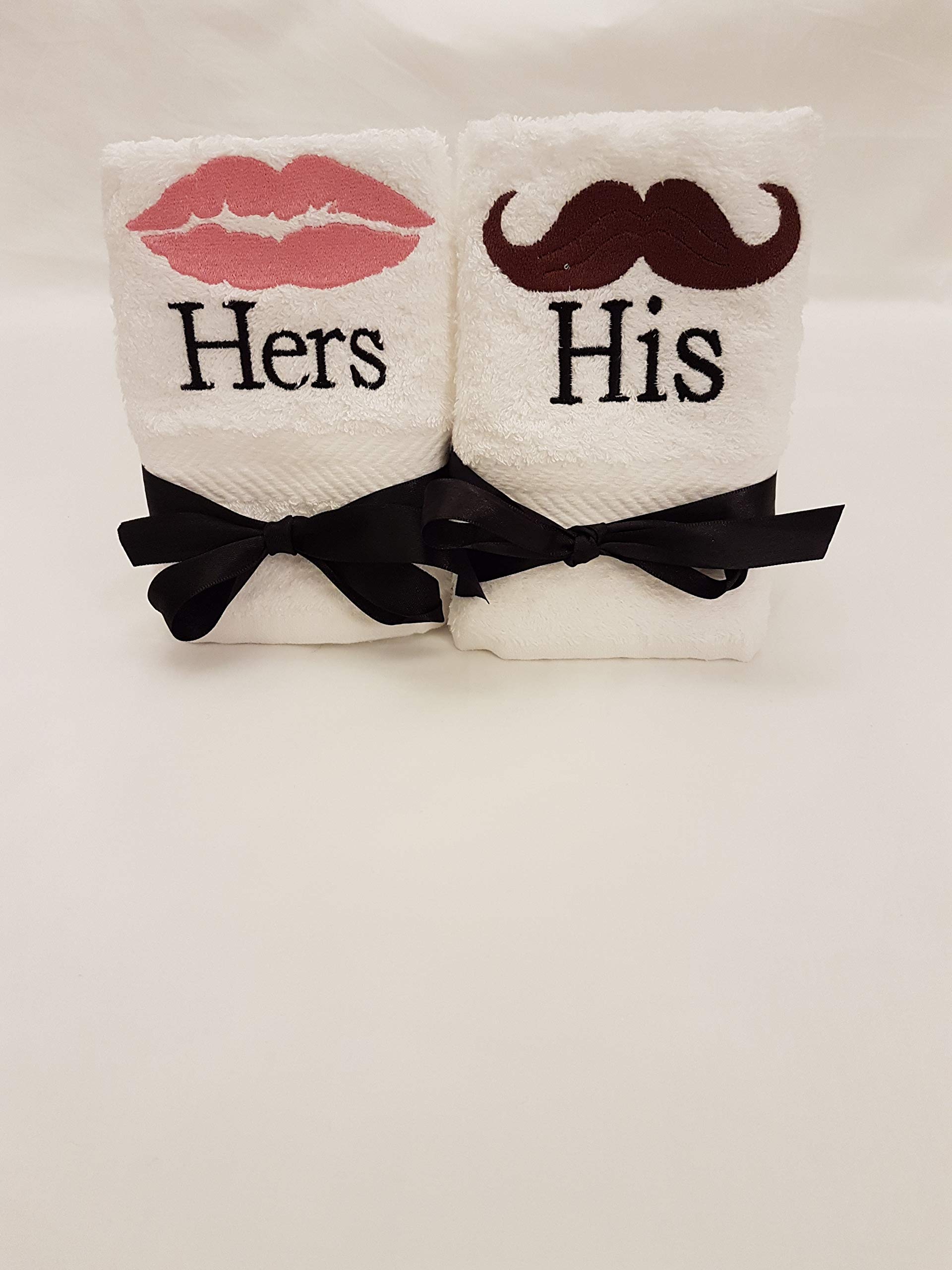 Lex's Linens His & Hers Guest Towels - 100% Turkish Cotton Set of 2