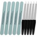 Pingispower 10PCS Nail Care Kit | 5 Metal Files & 5 Korean Buffers (600/3000)
