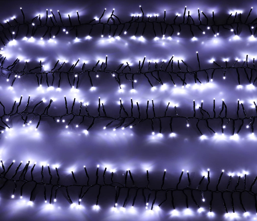 Christmas Concepts White LED Cluster Lights - 500 LEDs, 6m, 8 Functions