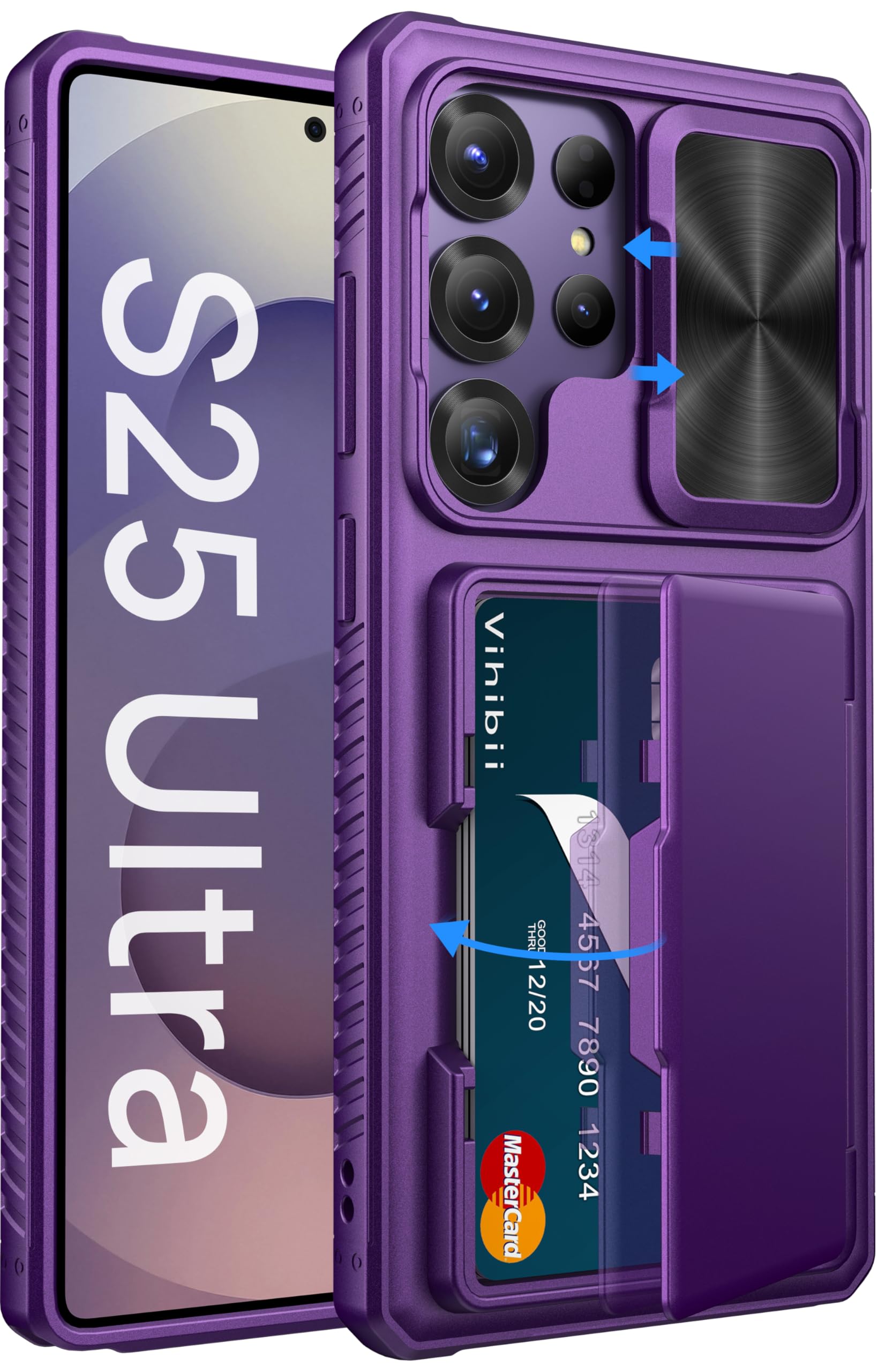 Vihibii Samsung Galaxy S25 Ultra Wallet Case | RFID Card Holder & Camera Cover