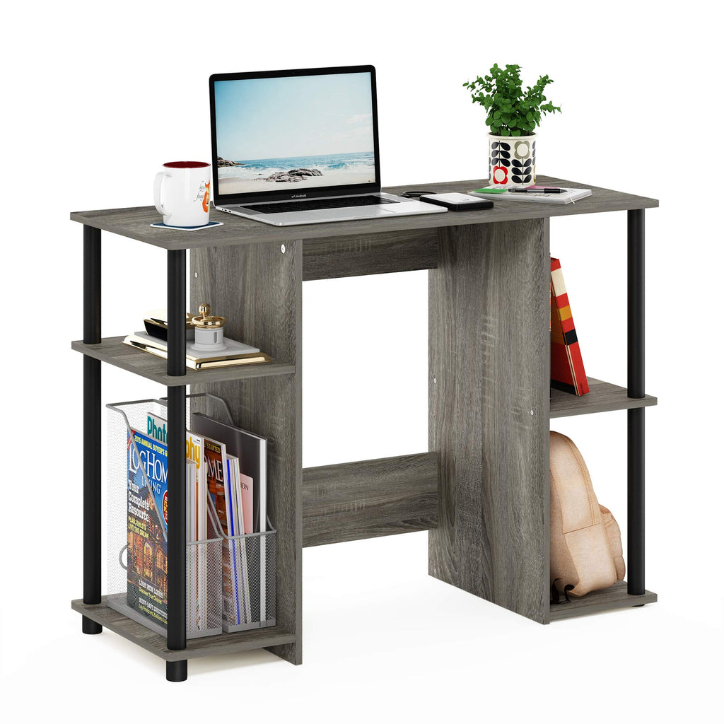 Furinno JAYA Compact Computer Desk, Writing Desk, Study Desk, French Oak/Black