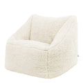 icon Kids Teddy Fleece Bean Bag Chair | Cream Fluffy Toddler Armchair