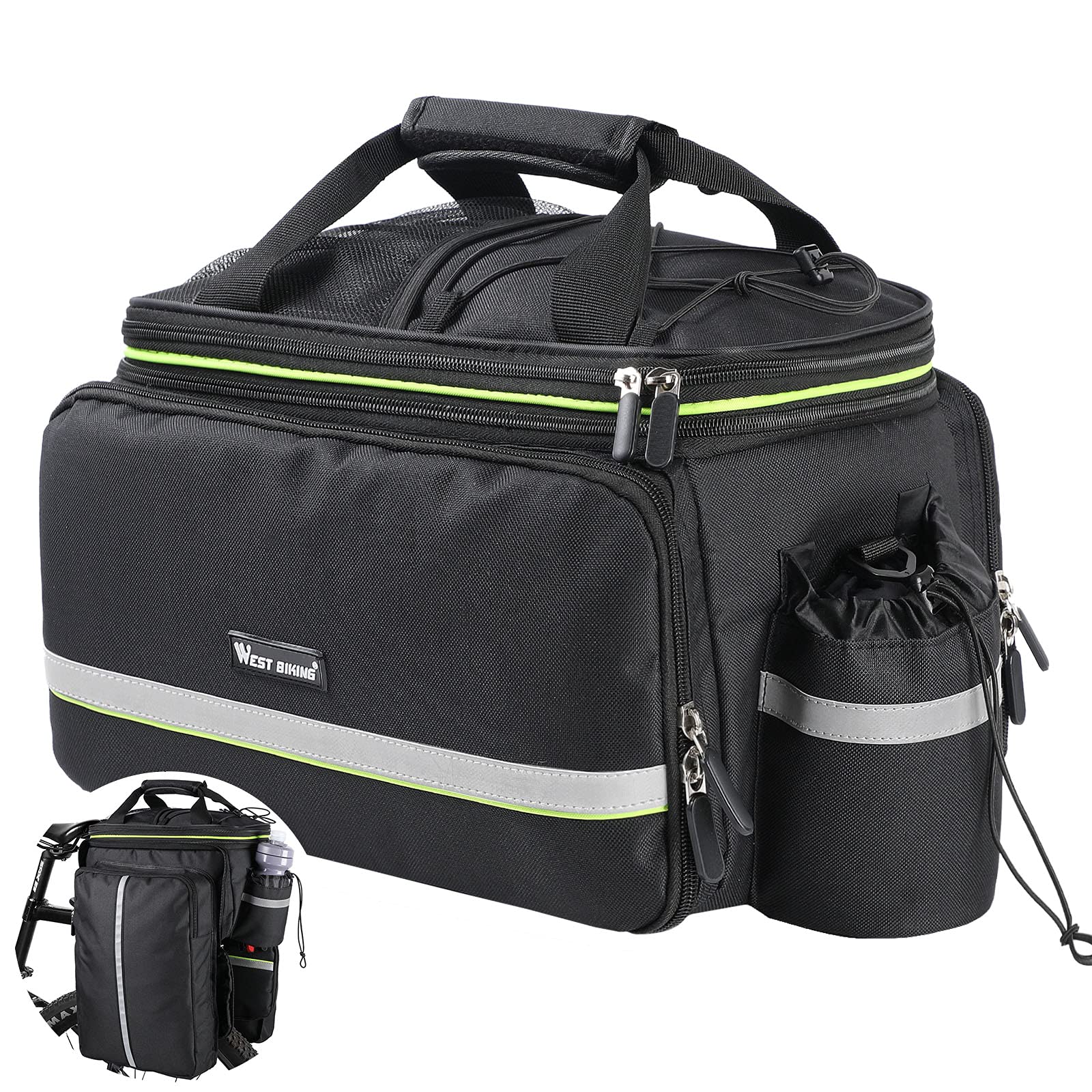 UBORSE 35L Bike Pannier Bag | Waterproof Rear Trunk Storage for MTB