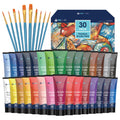 INK LAB Acrylic Paint Set - 30 Vibrant Colors Non-Toxic Art Tubes