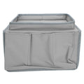 Ejoyous Sofa Armrest Organizer, 4 Pockets Couch Bag for TV Remote Control, Oxford Cloth Armchair Storage with Cup Holder Tray Gray