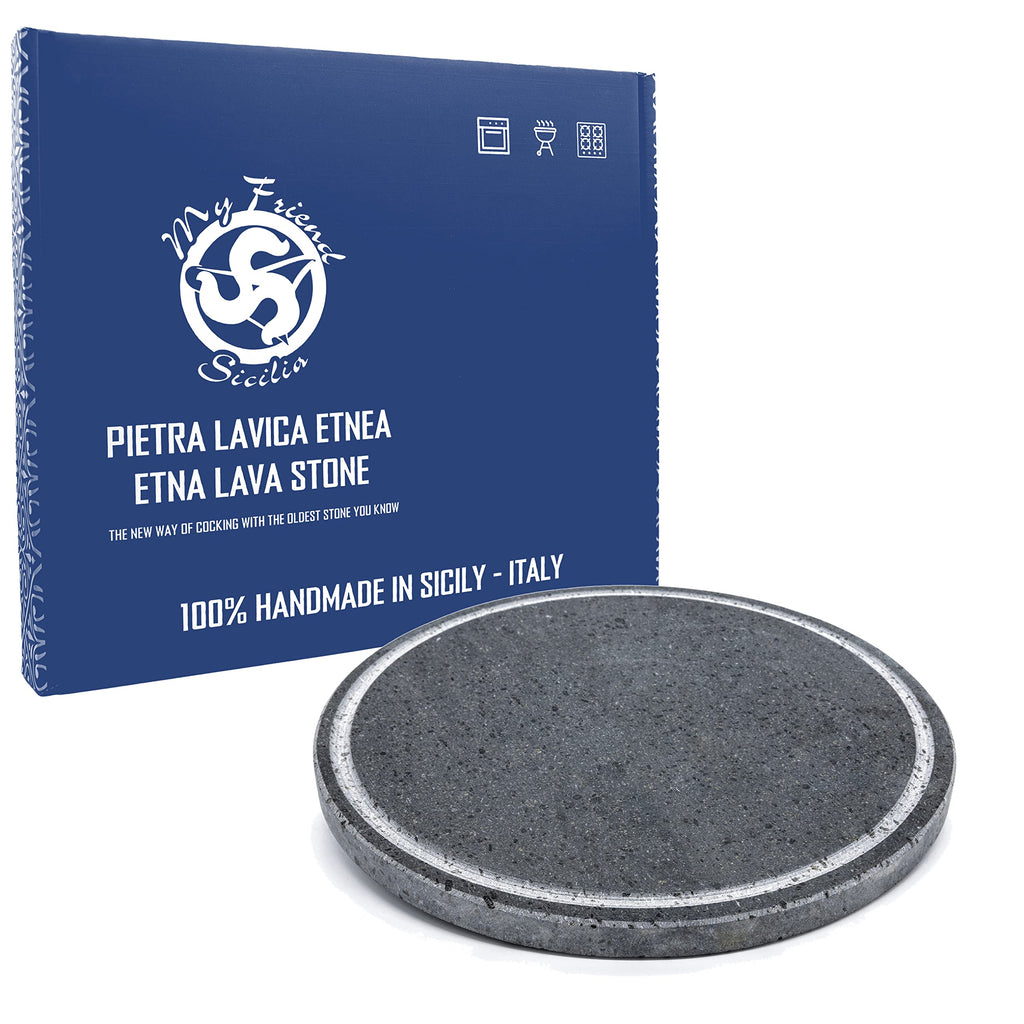 Etna Lava Stone Grill - 35cm Round Non-Stick BBQ Plate