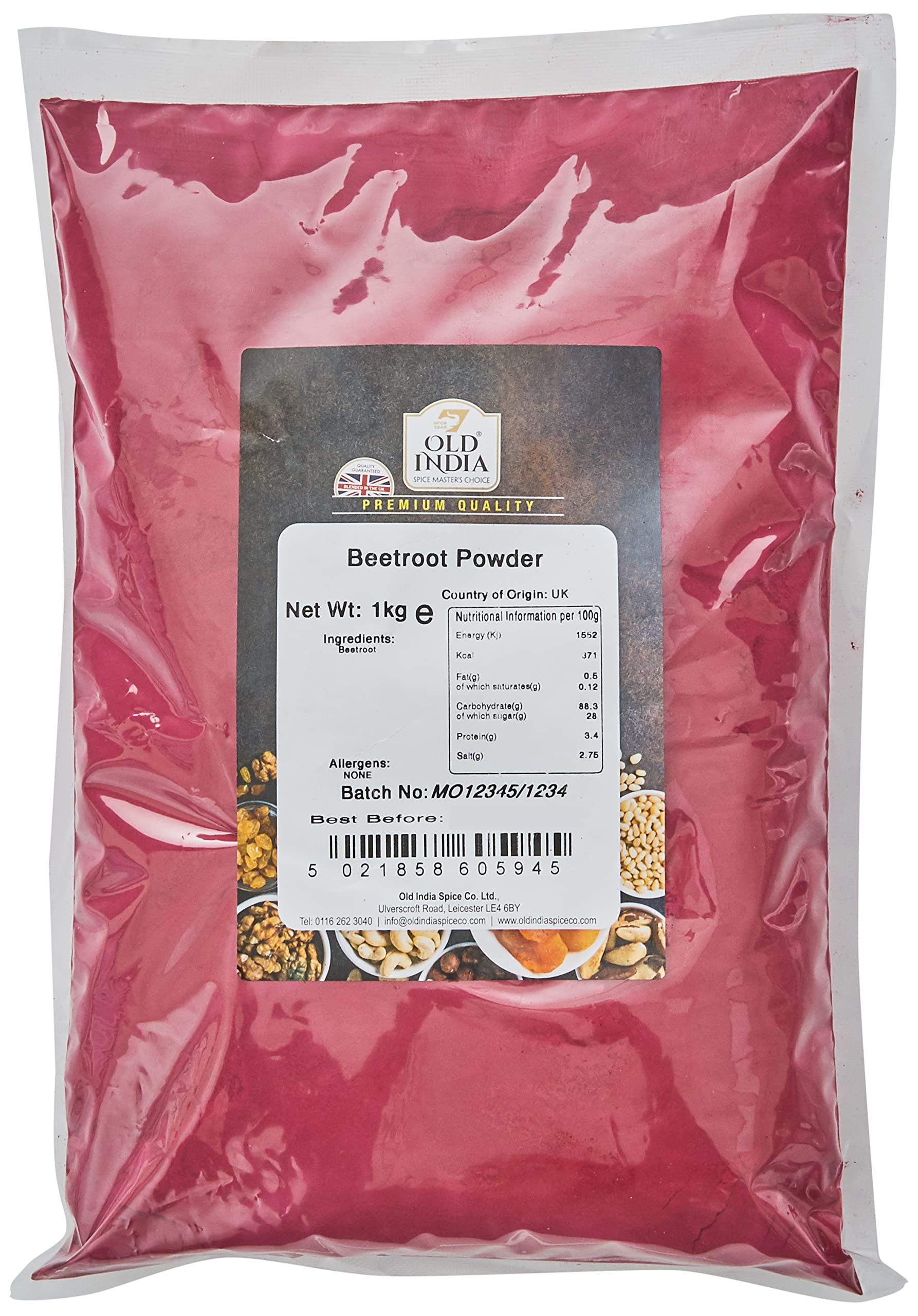 Old India Beetroot Powder 1kg – Natural Vegan Superfood Supplement