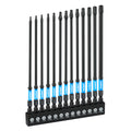 Toolant 13pc Impact Long Torx Bit Set | 6" S2 Steel Security Star Bits