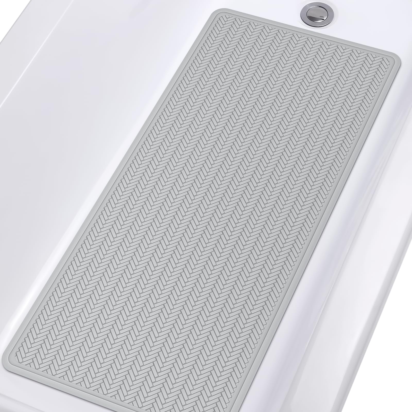 Yolife Non-Slip Rubber Bath Mat – Extra Long 43x92cm Machine Washable