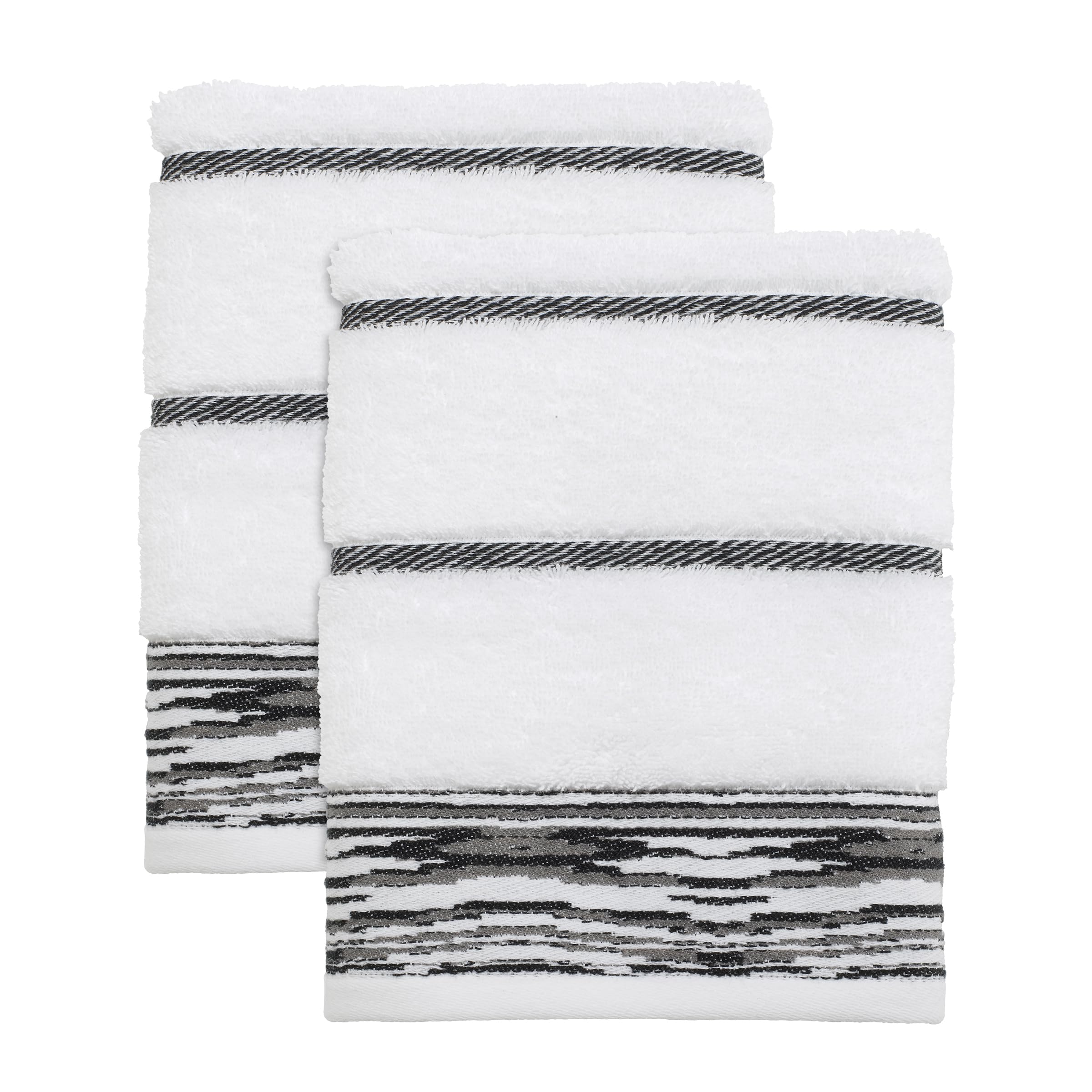 Nicole Miller Hand Towels – 100% Cotton Sydney Collection, Set of 2