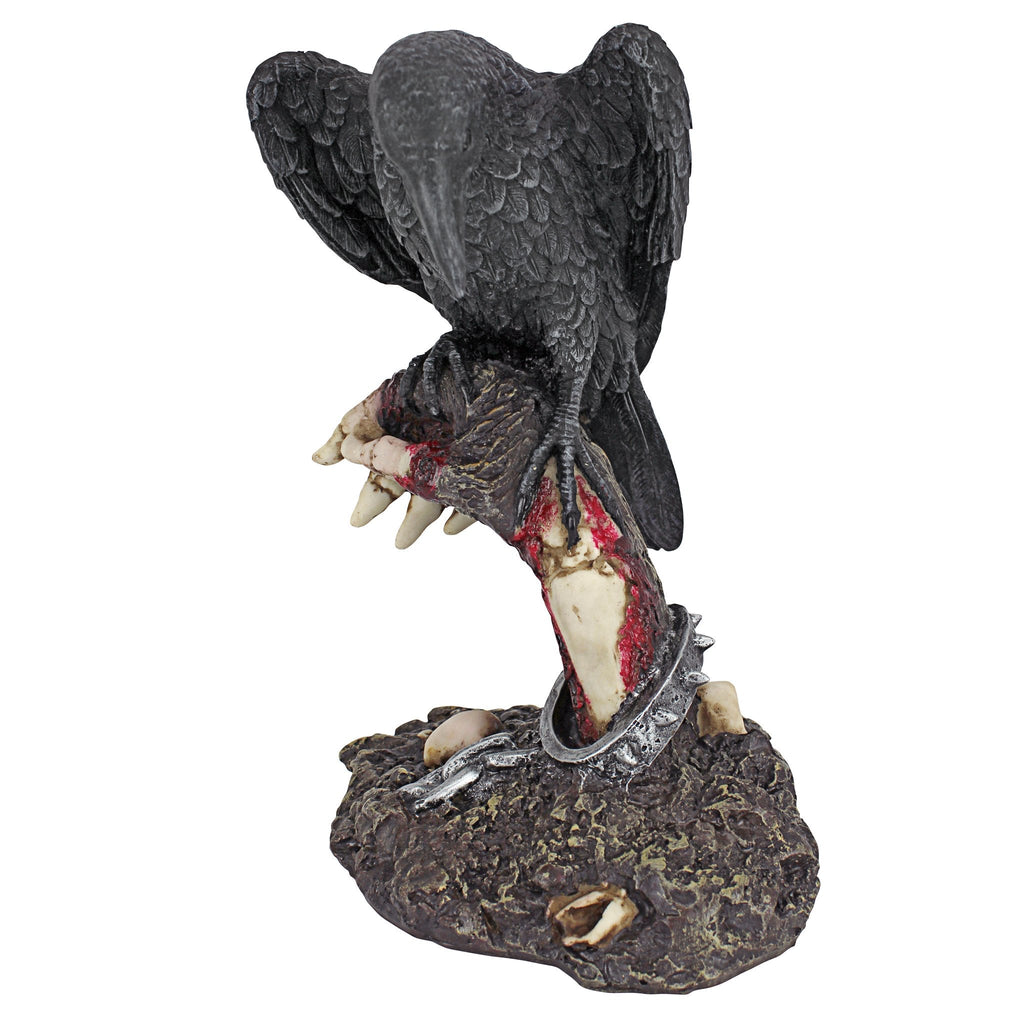 Design Toscano The Raven's Perch Zombie Statue - Gothic Resin Decor