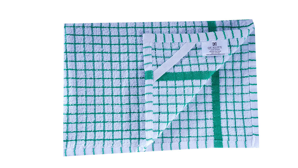 QUALITY HOME TEXTILES 100% Cotton Luxury Terry Towelling Tea Towels | Pack of 3| Kitchen Hand Towels Dish Cloth Super Absorbent Soft Touch - image 3