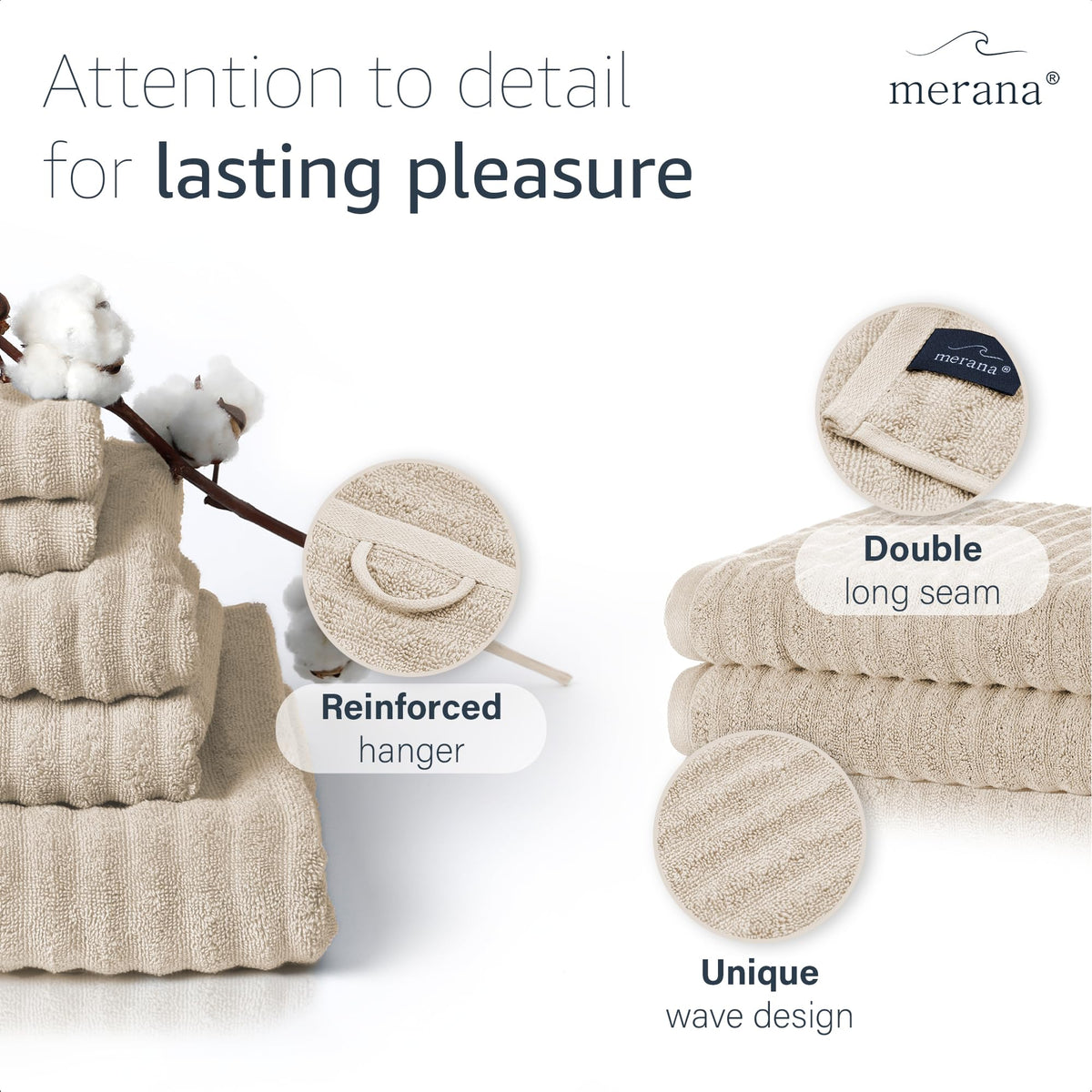 Merana OSLO towel set | quick-drying, soft & lint-free | terry luxury quality | 100% cotton terrycloth | OEKO-TEX | 590 GSM - image 3