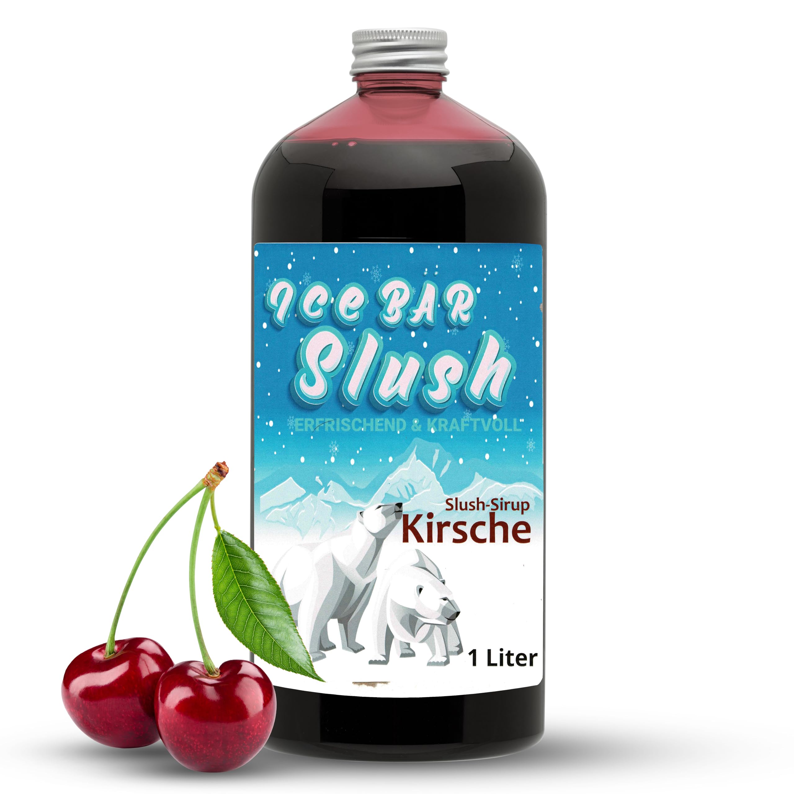ICE Bear Cherry Slush Syrup – 1L AZO Free Slushy Concentrate