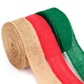 KINGLAKE Hessian Jute Burlap Ribbon Roll – 4cm x 30m Rustic Craft Ribbon