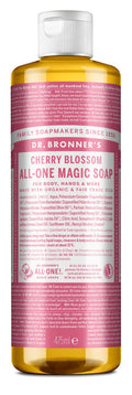 Dr. Bronner's Cherry Blossom Pure-Castile Liquid Soap – Organic 18-in-1
