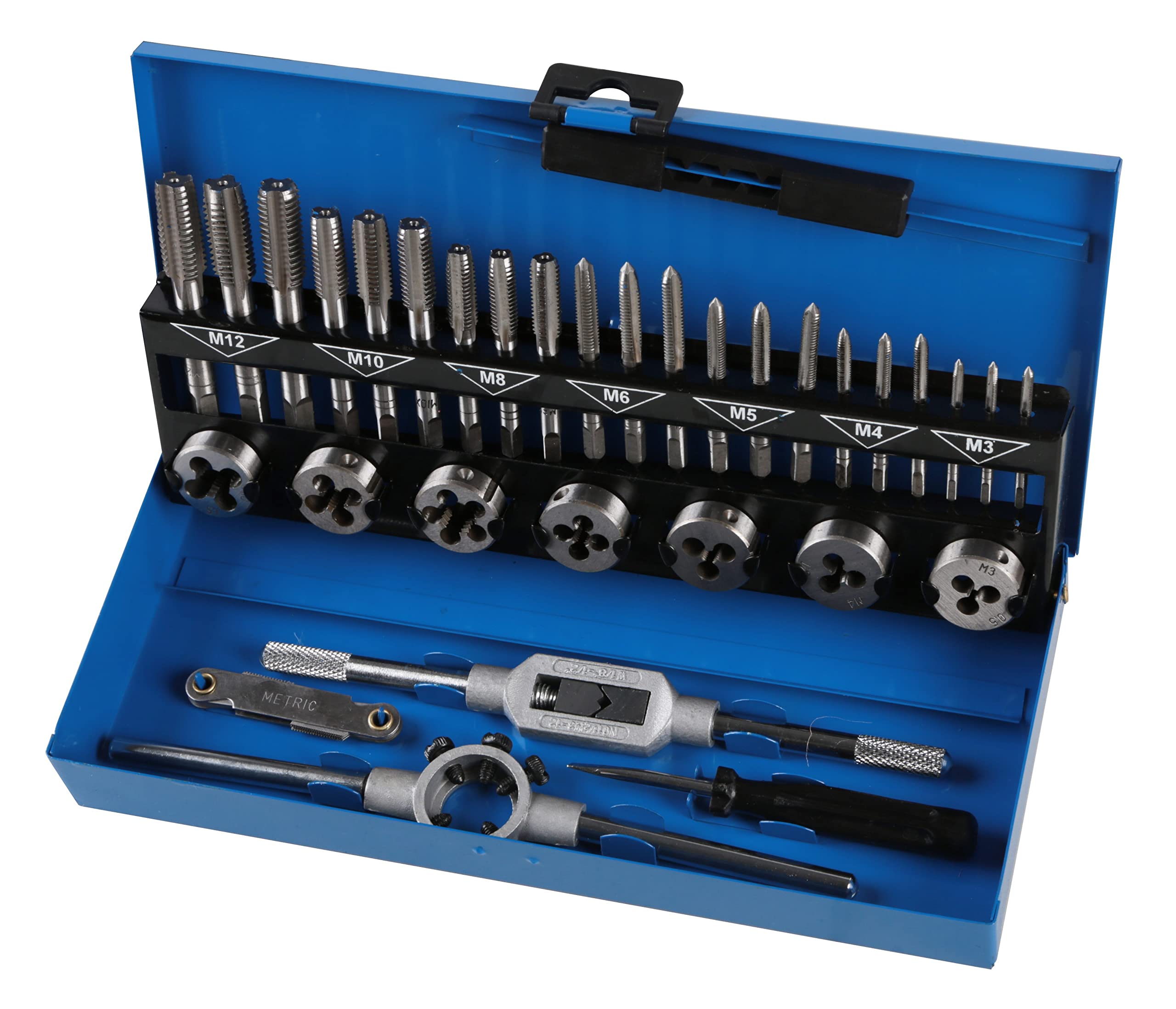 Hilka Pro Craft 32 Piece Metric Tap and Die Set - Thread Cutting Kit
