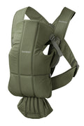 BabyBjörn Baby Carrier Mini – Newborn Front Carrier, Woven Dark Green