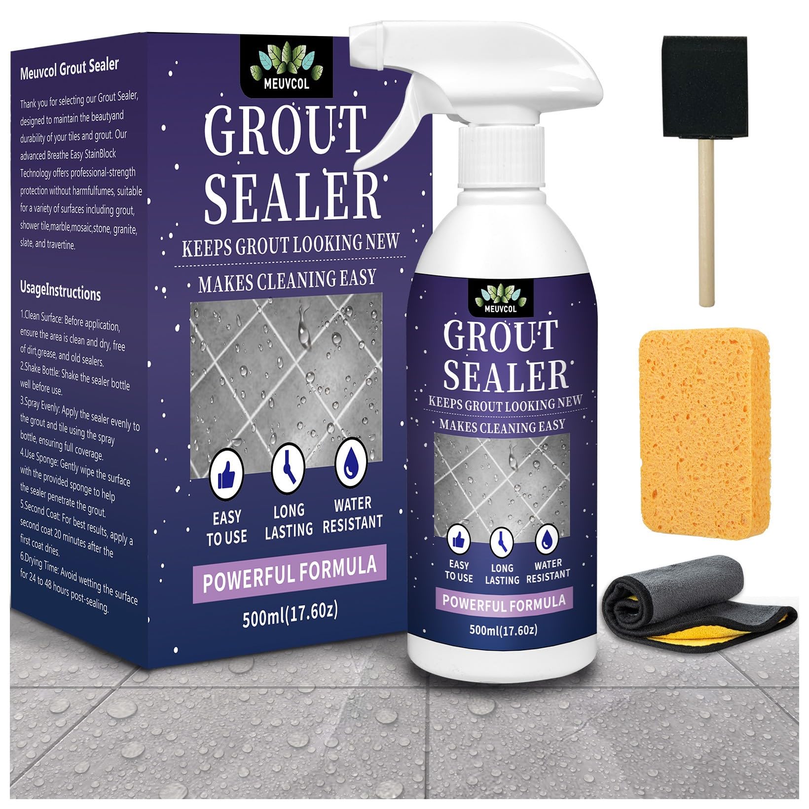 Waterproof Grout Sealer – 500ml Clear Porcelain Tile Sealant
